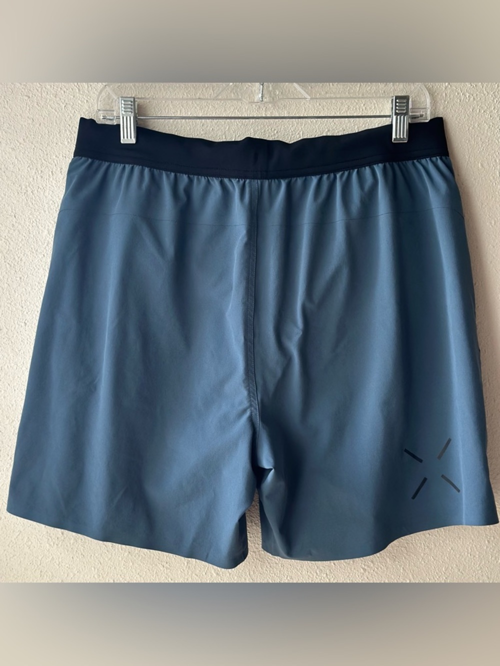 Ten Thousand Interval Men's Athletic Shorts in Slate Blue with Black Waistband - Picture 9 of 9